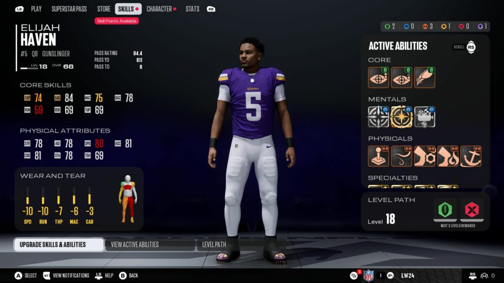 Madden NFL 27 (PS5) Test 6 Upgrade Skills and Abilities