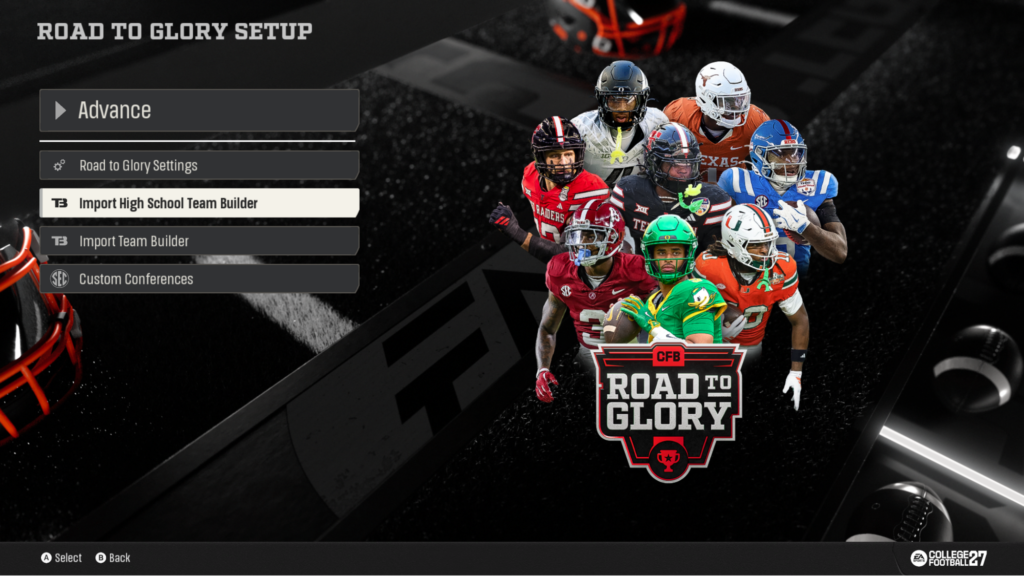 EA Sports College Football 27 (PS5) Test 7 Teambuilding
