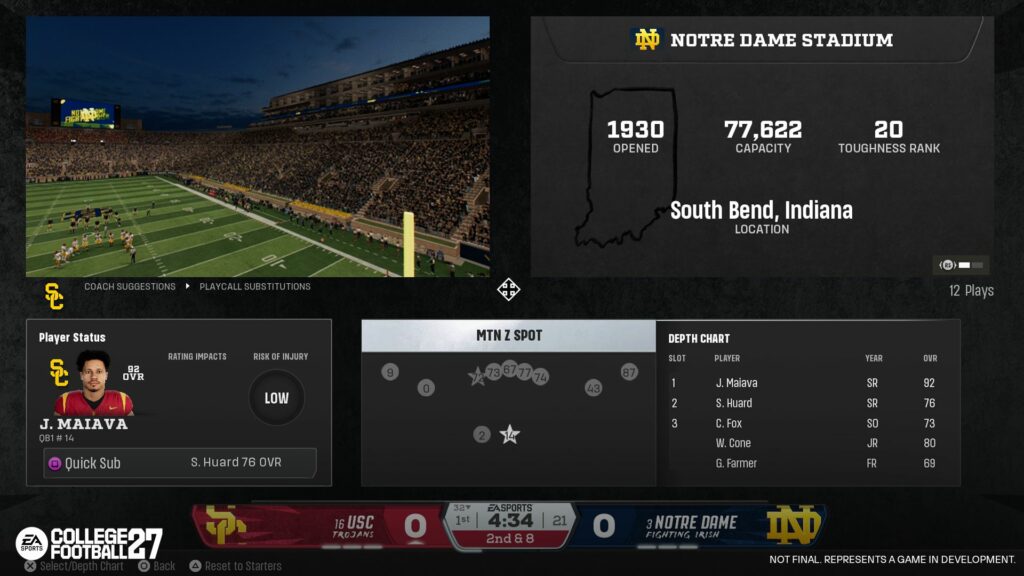 EA Sports College Football 27 (PS5) Test 3 Kunst der richtigen Taktik